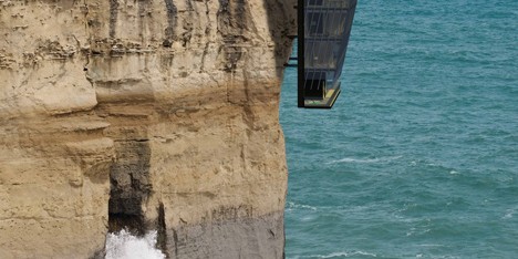 Vertiginous Cliff House by Modscape designed to hang off a precipice like "barnacles clinging to a ship's hull"