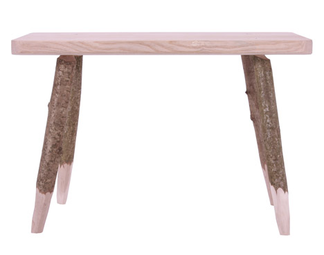 Hewn stool by Sebastian Cox