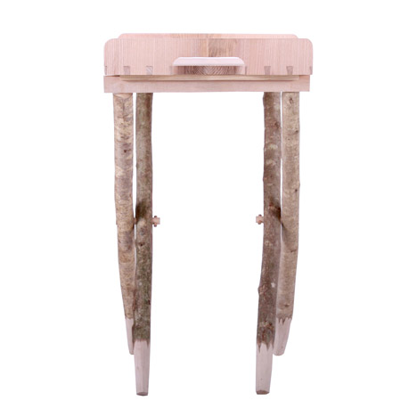 Hewn tea table by Sebastian Cox