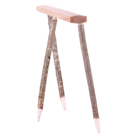 Hewn trestle from Sebastian Cox collection at London Design Festival 2014