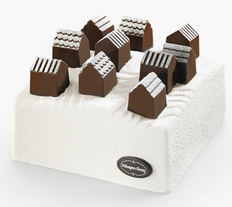 Ice cream cake "village" for Häagen-Dazs by Nendo