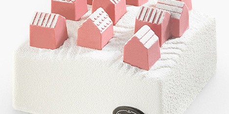 Ice cream cake "village" for Häagen-Dazs by Nendo
