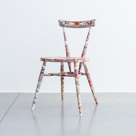 Kristjana S Williams' interpretation of the Ercol Originals stacking chair Kristjana S Williams' interpretation of the Ercol Originals stacking chair