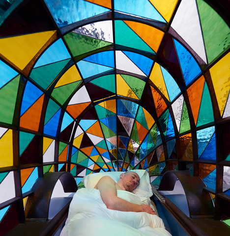 Stained-glass driverless car by Dominic Wilcox