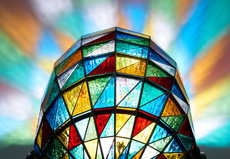 Stained-glass driverless car by Dominic Wilcox