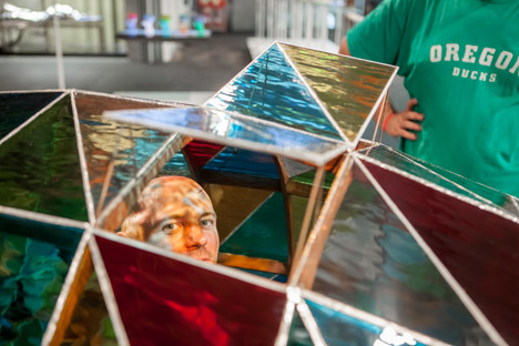 Stained-glass driverless car by Dominic Wilcox