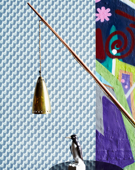 Sun Loving Bollards Wallpaper by Eley Kishimoto