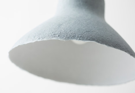 Bi-Color Washi lamp by Nendo