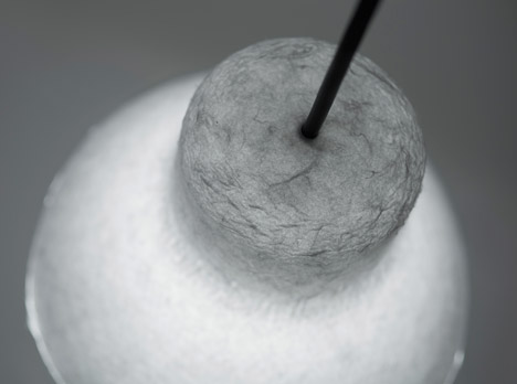 Bi-Color Washi lamp by Nendo