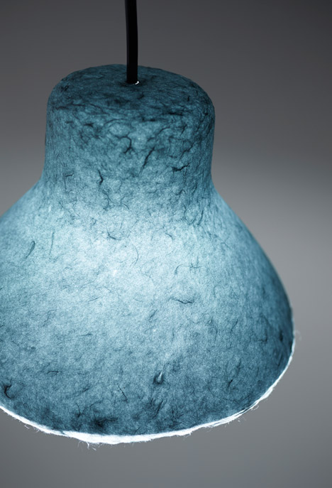 Bi-Color Washi lamp by Nendo
