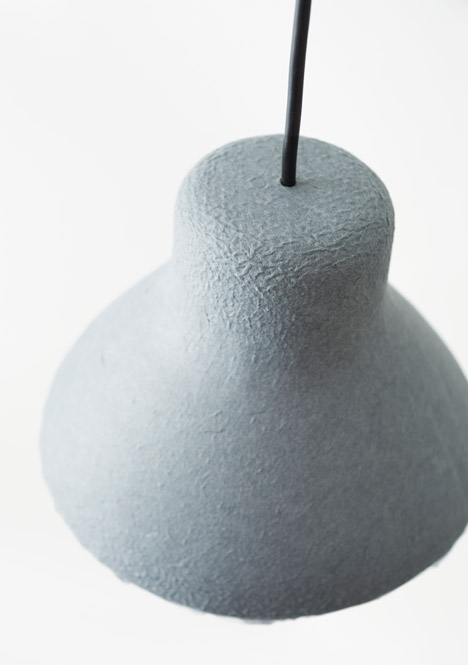Bi-Color Washi lamp by Nendo