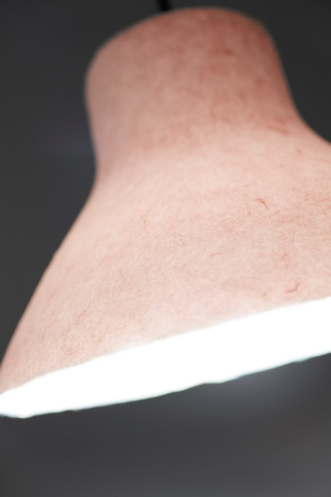 Bi-Color Washi lamp by Nendo