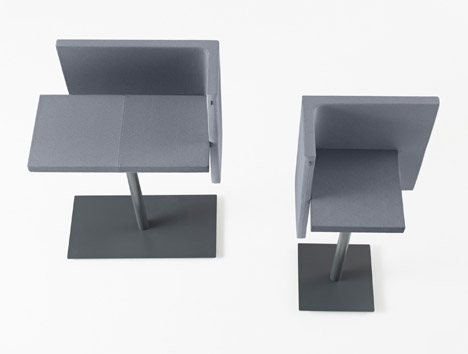 Brackets-lite office furniture by Nendo for Kokuyo