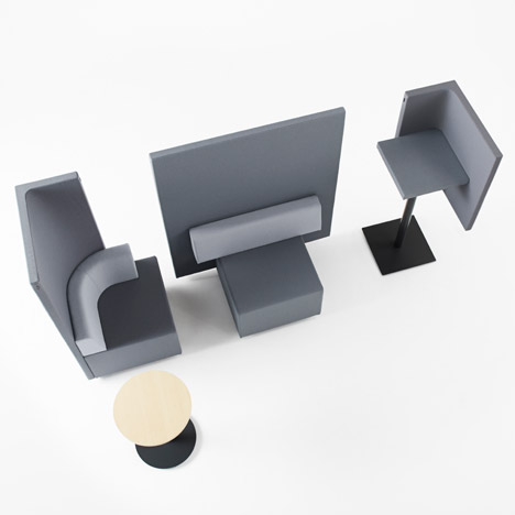Brackets-lite office furniture by Nendo for Kokuyo