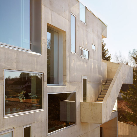 Concrete House in Stange by Carl-Viggo Hølmebakk
