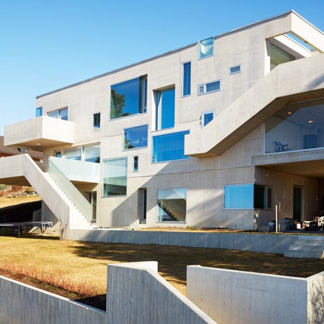 Concrete House in Stange by Carl-Viggo Hølmebakk
