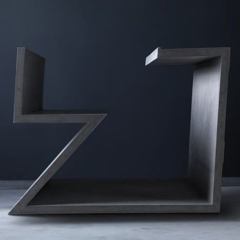Daniel Libeskind table for Marina Abramovic for Moroso