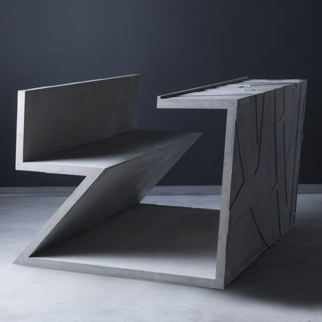 Daniel Libeskind table for Marina Abramovic for Moroso