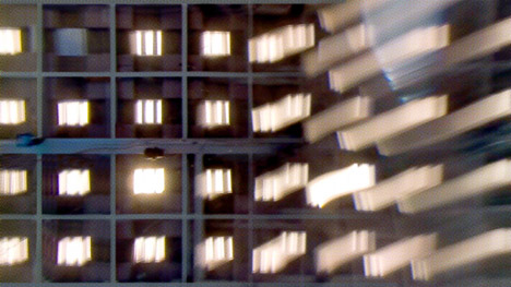 The Musings on a Glass Box installation by Diller and Scofidio at Jean Nouvel's Fondation Cartier