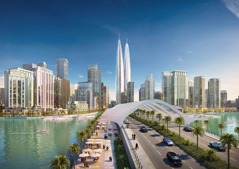 Dubai Creek Harbour twin towers by Emaar Properties and Dubai Holdings