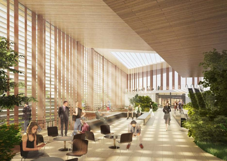 Le Bourget metro station by Elizabeth de Portzamparc