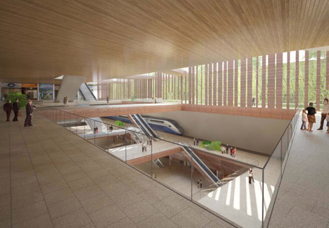 Le Bourget metro station by Elizabeth de Portzamparc