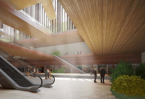 Le Bourget metro station by Elizabeth de Portzamparc