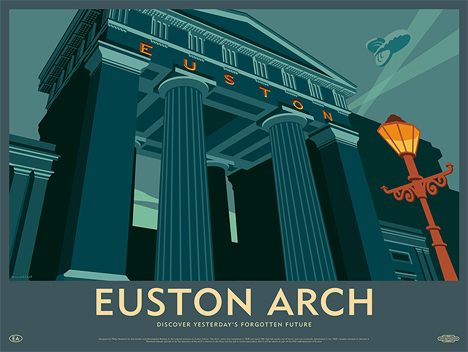 This image: Euston Arch was demolished in the 1960s – Top image: part of the Birmingham New Street Signal Box print This image: Euston Arch was demolished in the 1960s – Top image: part of the Birmingham New Street Signal Box print