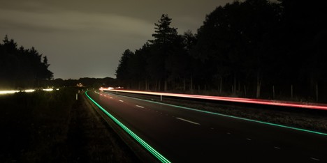 Glowing Lines Smart Highway by Daan Roosegaarde