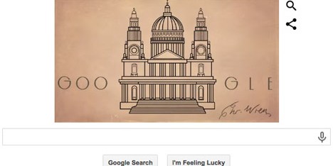 Google celebrates Christopher Wren in Google Doodle