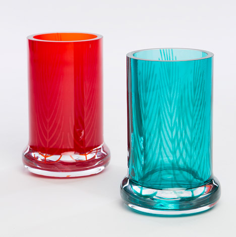 Graphic Vases by Kristine Five Melvaer for Magnor Glassverk