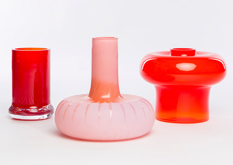 Graphic Vases by Kristine Five Melvaer for Magnor Glassverk