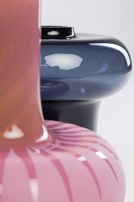 Graphic Vases by Kristine Five Melvaer for Magnor Glassverk