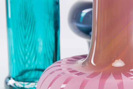 Graphic Vases by Kristine Five Melvaer for Magnor Glassverk