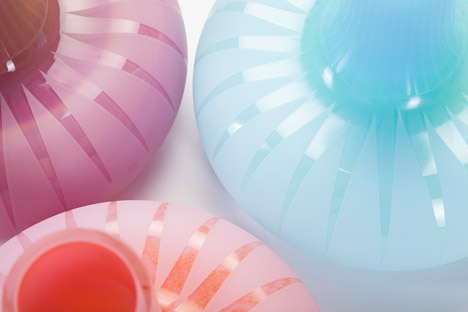 Graphic Vases by Kristine Five Melvaer for Magnor Glassverk