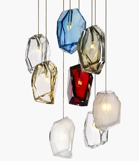 Crystal Rock lights by Arik Levy for Lasvit