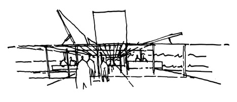 MPavilion sketch by Sean Godsell