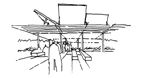 MPavilion sketch by Sean Godsell