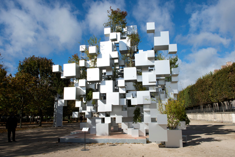 Many Small Cubes installation by Sou Fujimoto