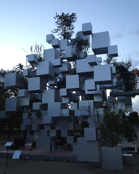 Many Small Cubes installation by Sou Fujimoto
