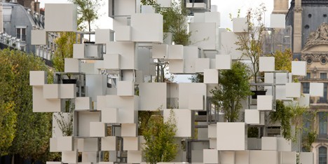 Many Small Cubes installation by Sou Fujimoto