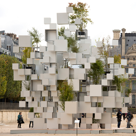 Many Small Cubes installation by Sou Fujimoto