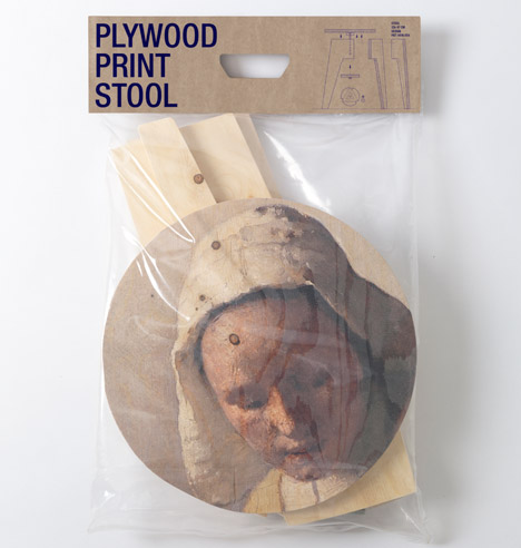 Plywood print stools by Piet Hein Eek for NLXL