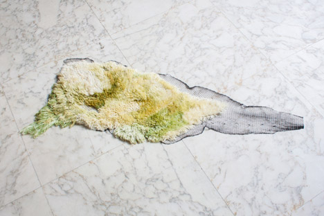 Sea Me algae rug by Studio Nienke Hoogvliet