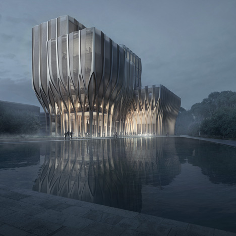 Sleuk Rith Institute designed by Zaha Hadid Archiects