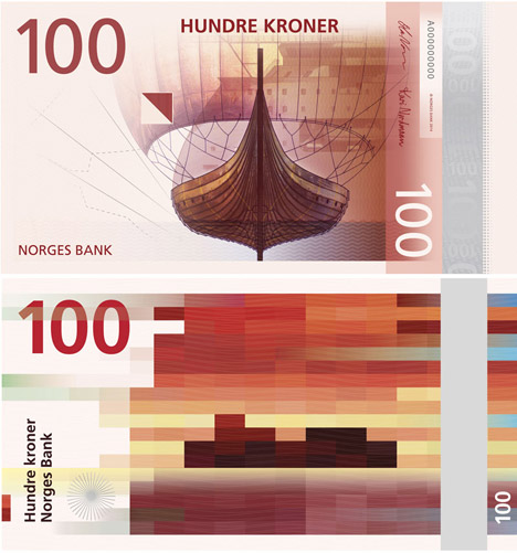 Snøhetta designs bank notes for Norway