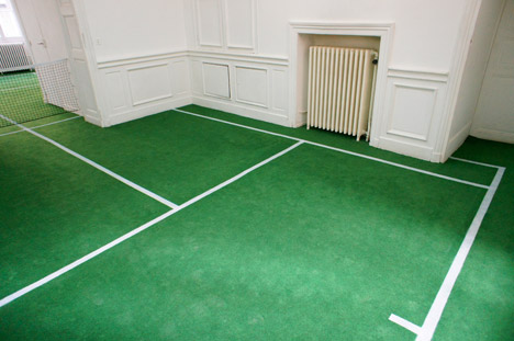 Tennis court installation Benedetto Bufalino