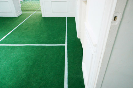 Tennis court installation Benedetto Bufalino