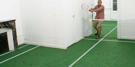 Tennis court installation Benedetto Bufalino