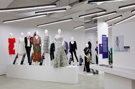 Women Fashion Power exhibition at the Design Museum designed by Zaha Hadid